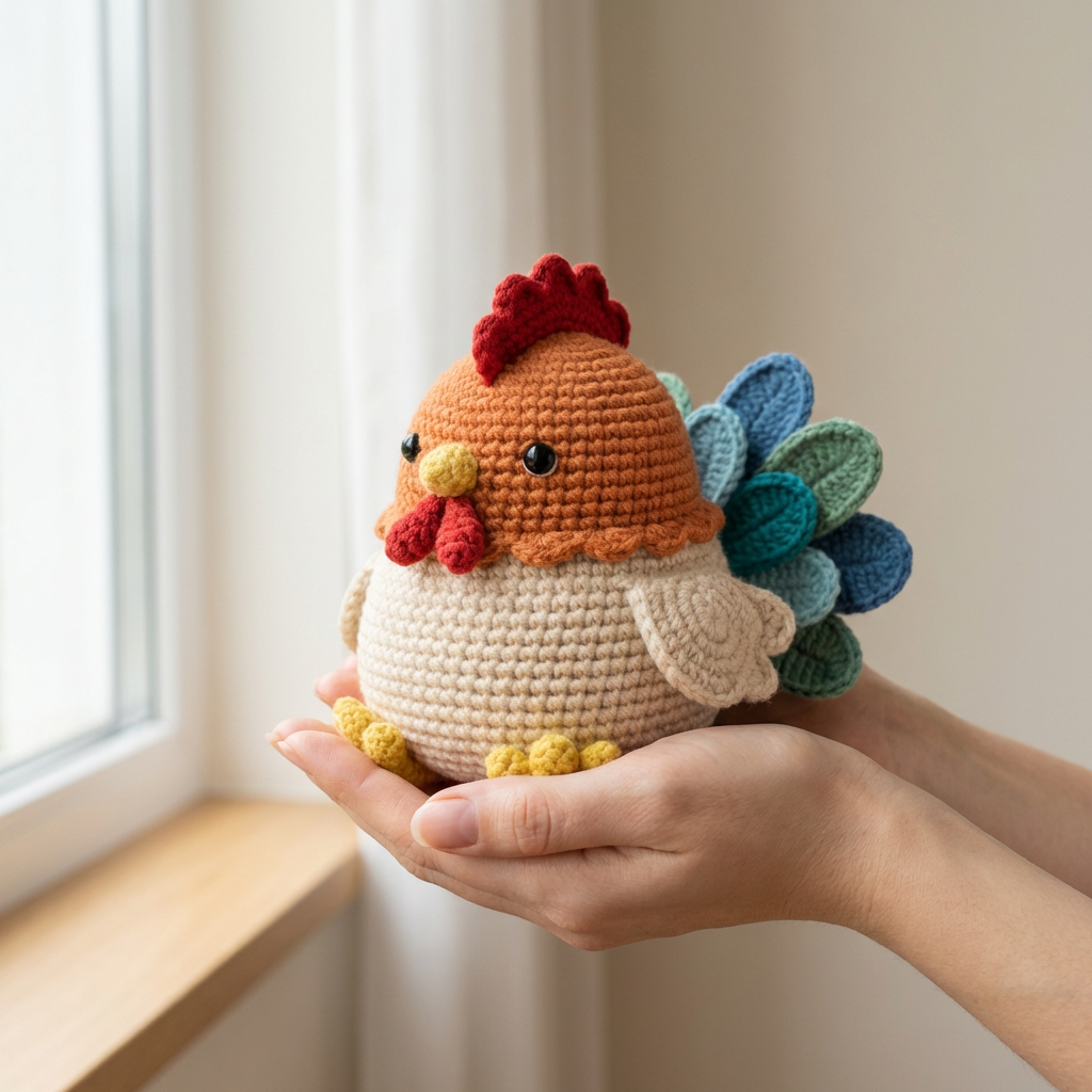 Stitchiko Rooster Amigurumi Pattern – Cute Crochet Rooster PDF (Instant Download)
