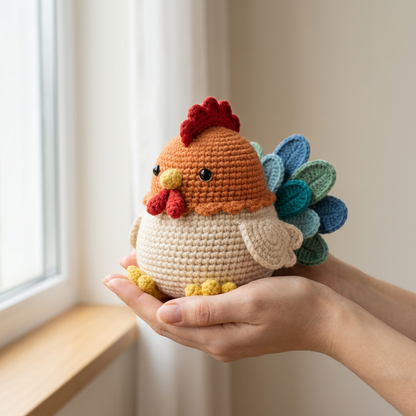 Stitchiko Rooster Amigurumi Pattern – Cute Crochet Rooster PDF (Instant Download)